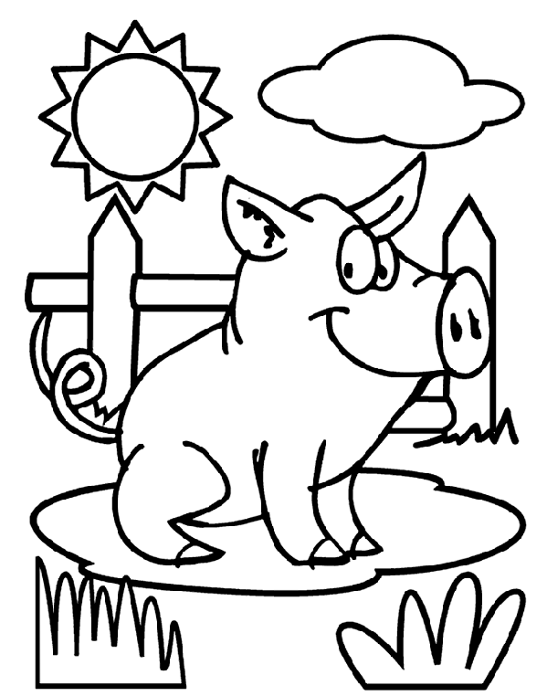 Pig Coloring Page crayolacom