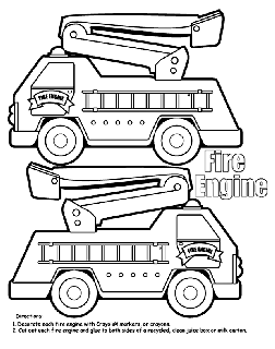 Fire Engine Box coloring page