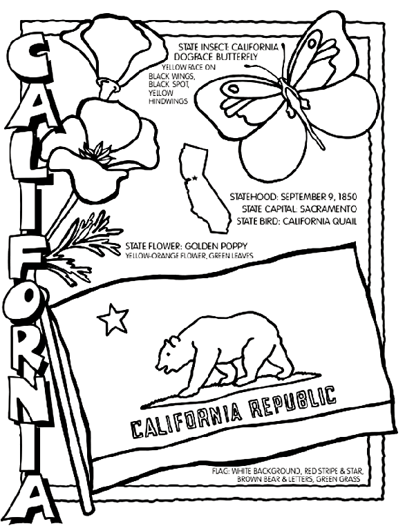 California Coloring Pages For Kids Coloring Pages