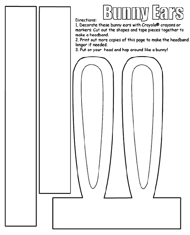 Bunny Ears Coloring Page
