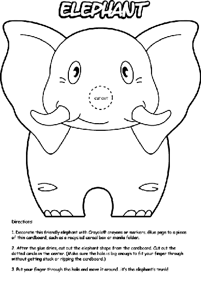 elephant coloring page  crayola