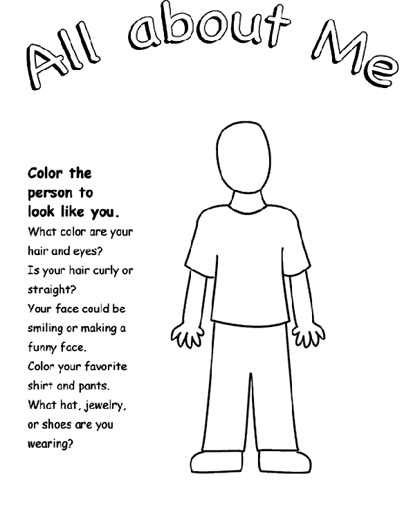 Myself Coloring Pages 7