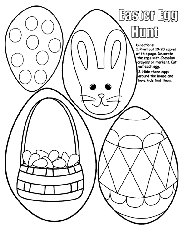 easter egg hunt coloring page  crayola