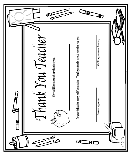 teacher and students coloring pages