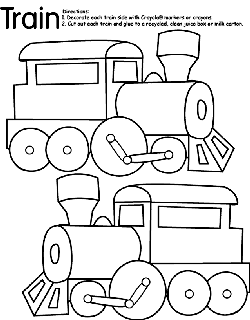 Train coloring page