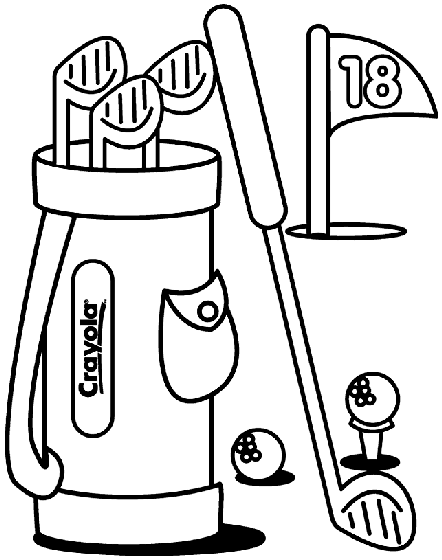 golf coloring page  crayola