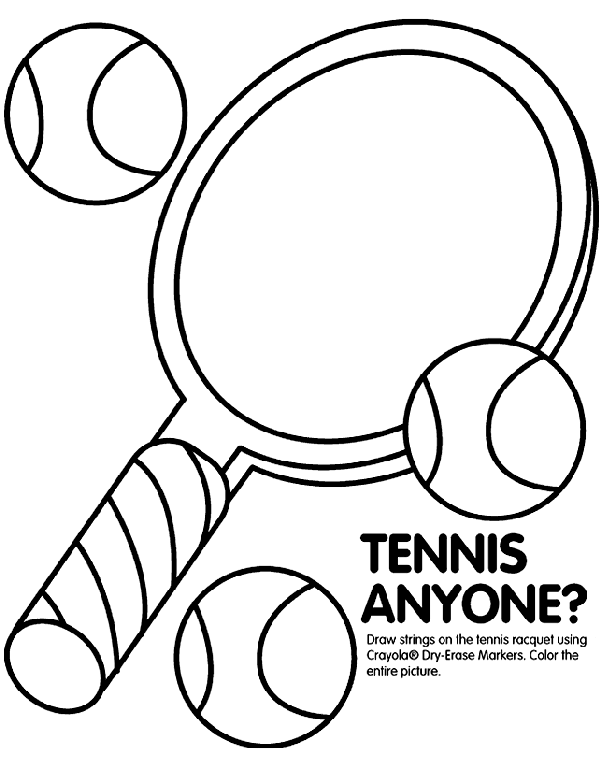 Tennis Anyone? Coloring Page | crayola.com