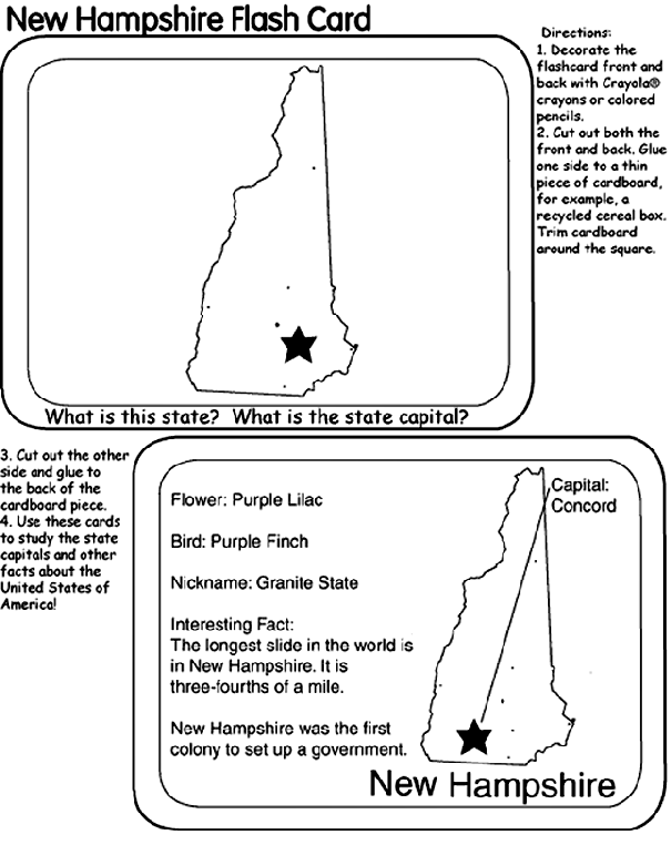 US State Flash Cards New Hampshire Coloring Page Crayola us-state-flash-cards-new-hampshire-coloring-page-crayola