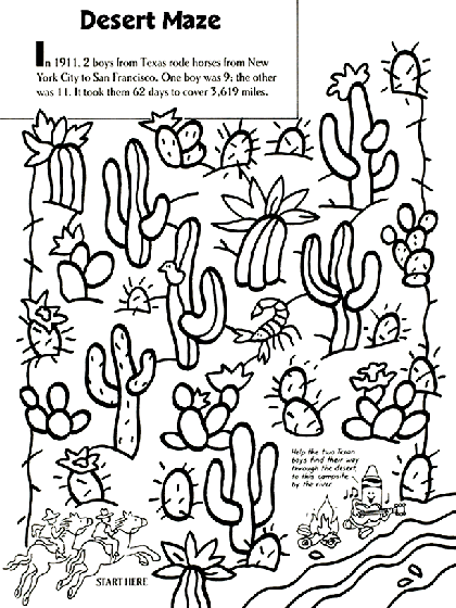 Download Desert Maze Coloring Page | crayola.com