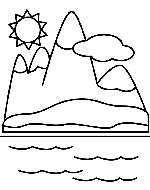 Mountains Coloring Page | crayola.com