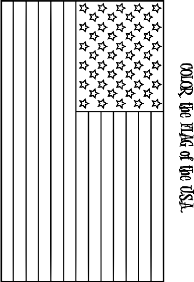 american flag outline printable