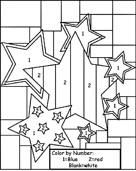 Star Color By Number Coloring Page Crayola Com