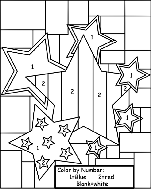 Star Color By Number Coloring Page Crayola Com