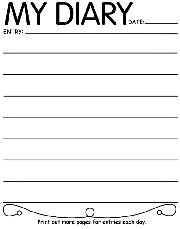 My Diary Printable Pages