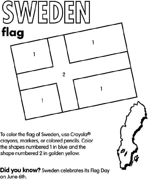 Sweden Coloring Page | crayola.com