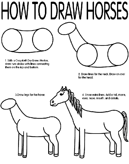 How To Draw Horses Coloring Page Crayola Com