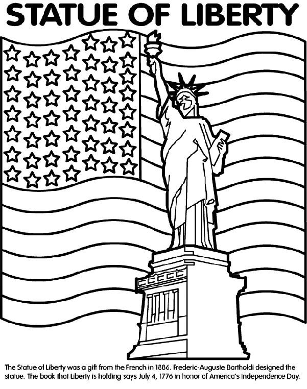 Statue of Liberty Coloring Page crayolacom