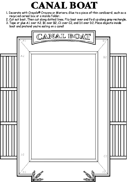 Canal Boat Coloring Page | crayola.com