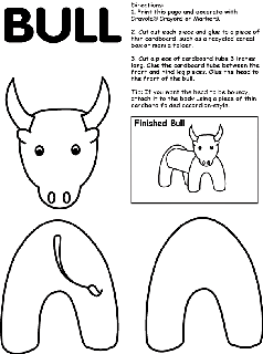 Bull coloring page