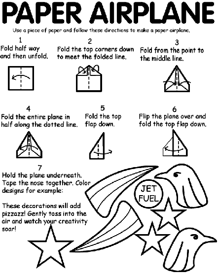 Paper Airplane Coloring Page | crayola.com