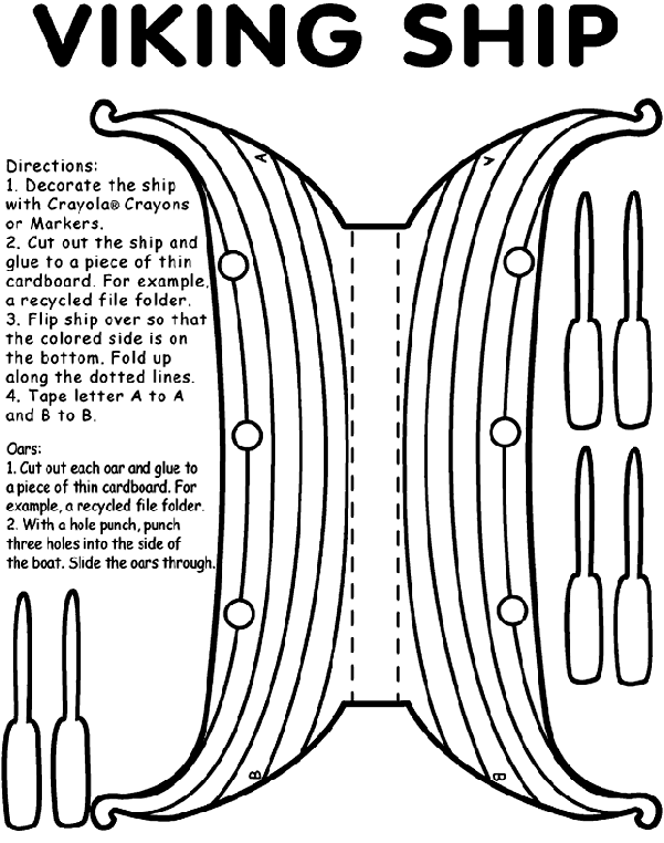 Viking Ship Coloring Page Crayola Com