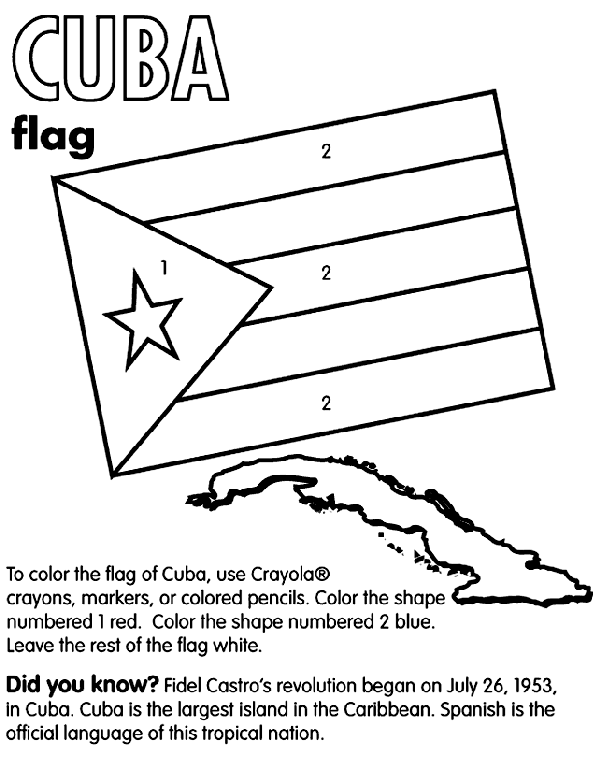 Cuba Coloring Pages Cuba Coloring Page crayolacom