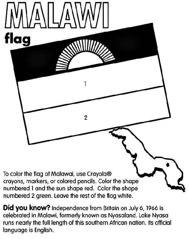 Malawi Coloring Page Crayola Com