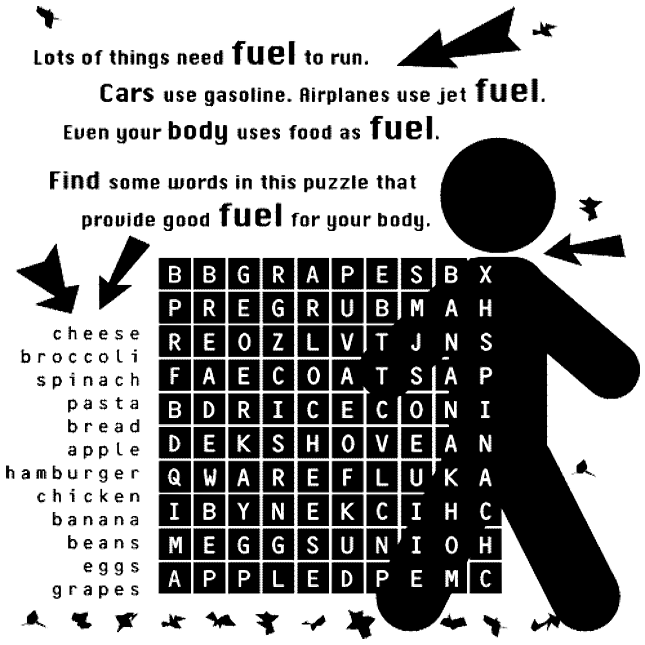 Food Vocabulary For Coloring Food Word Search Coloring Page crayolacom