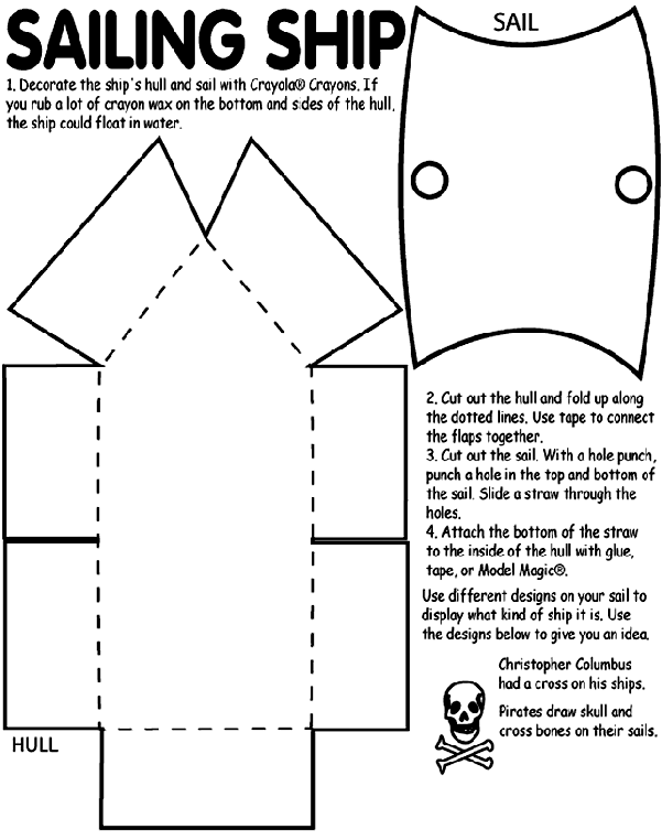 Sailing Ship Coloring Page Crayola Com