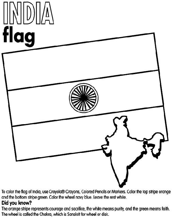 India Coloring Page | crayola.com