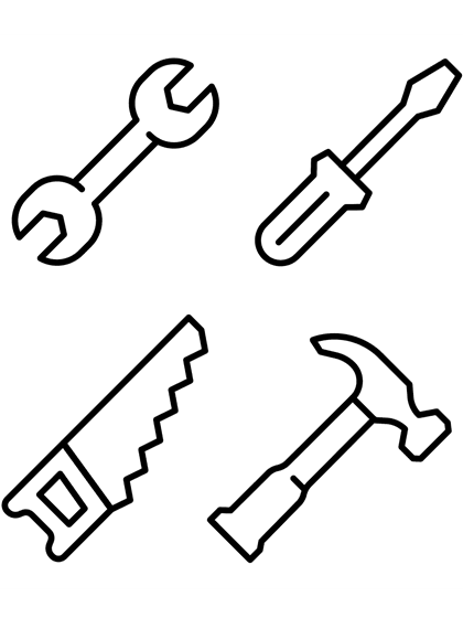 Construction Tools Coloring Pages 