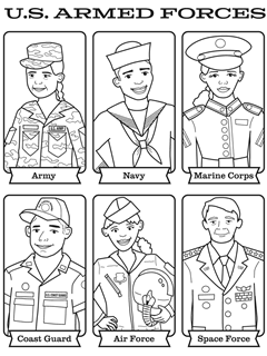Free Coloring Page Military Armed Forces