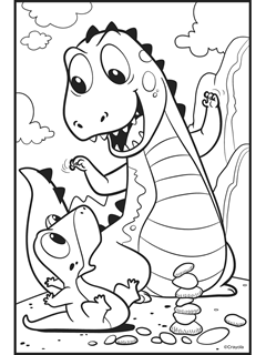 free dinosaur printable coloring pages