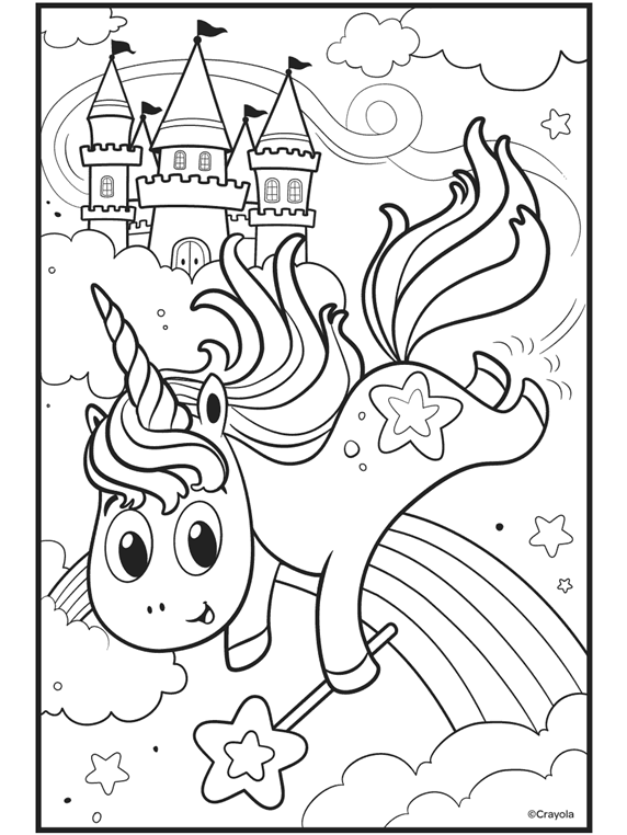 free coloring pages of pretty unicorns