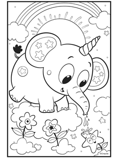 Easter Unicorn Coloring Book For Kids: Funny Drawing With Unique