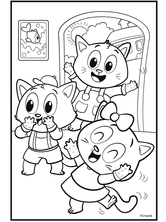 Three Little Kittens Coloring Page - 333+ DXF Include