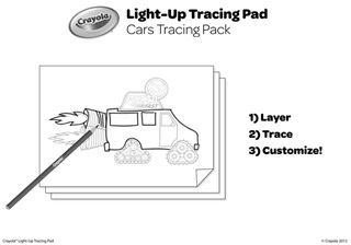Cars Light Up Tracing Pad