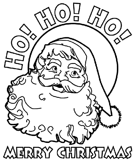Santa with Ho! Ho! Ho! and Merry Christmas messages