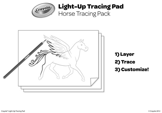 Horse Tracing Pack Coloring Page