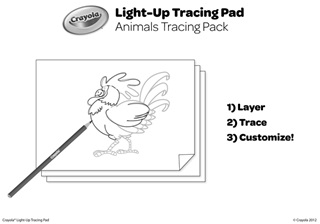 Crayola Trolls Light-Up Tracing Pad Coloring Board for Kids Gift Toys for