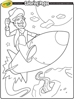 Rocket Coloring Page