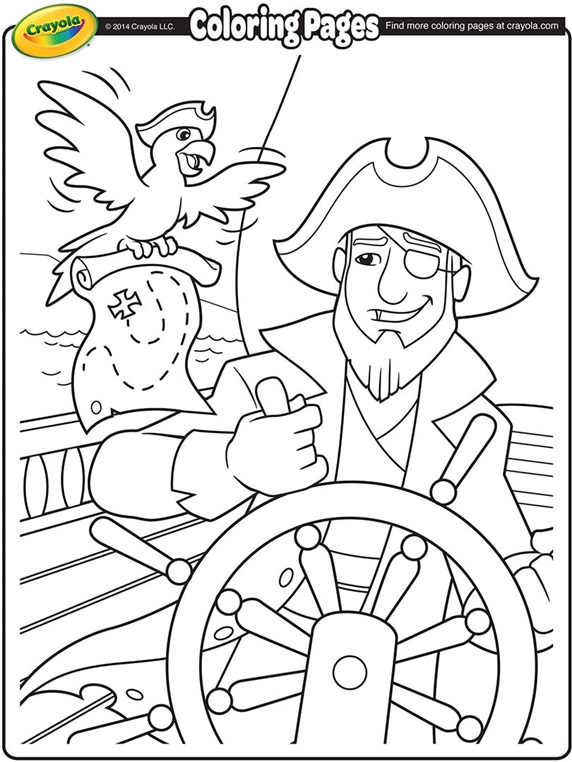 Pirate Coloring Pages Pirates Kids Outline Clipart Costume Halloween ...