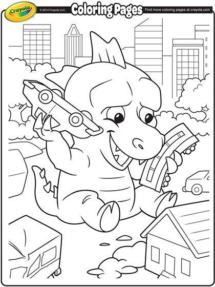 Giant Lizard Coloring Page