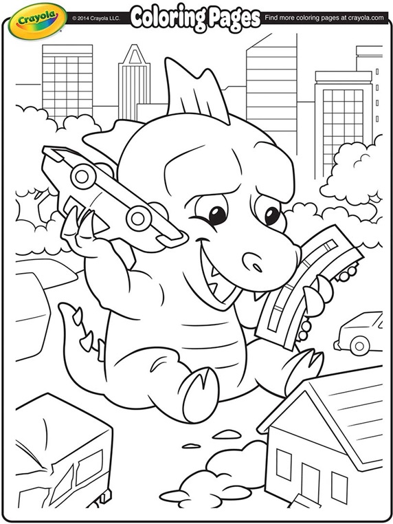 Giant Lizard Monster Coloring Page | crayola.com