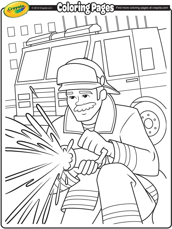 Fireman Coloring Sheet Firefighter Coloring Page crayolacom