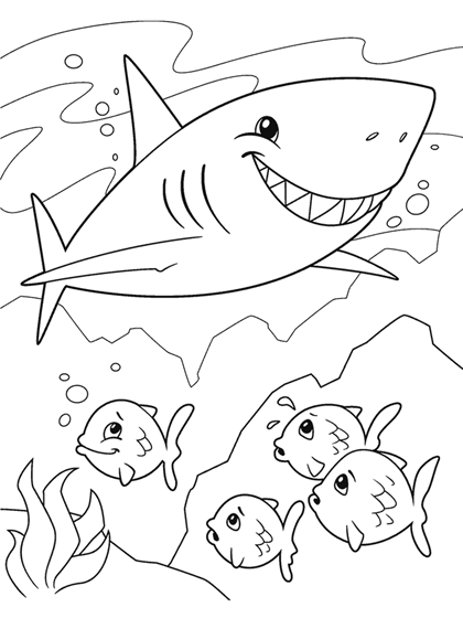 Download Shark Coloring Page | crayola.com