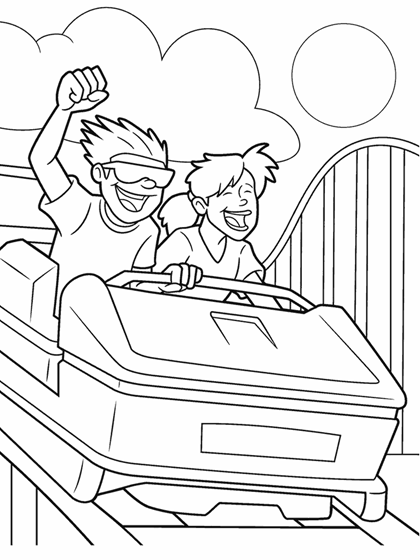 roller coaster ride coloring page  crayola