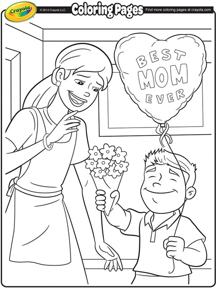 Mother S Day Coloring Page Crayola Com