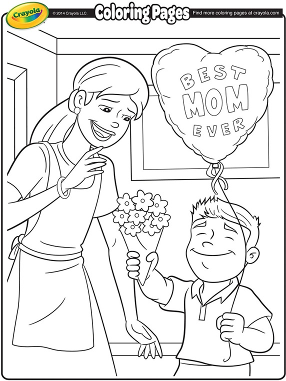 Download Mother's Day Coloring Page | crayola.com