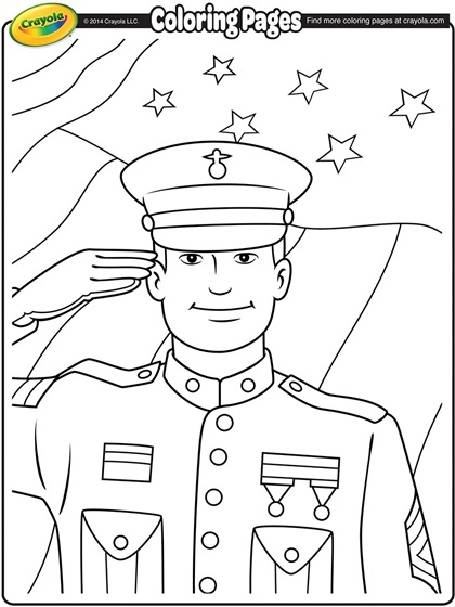 Veterans Day Soldier Coloring Page crayolacom